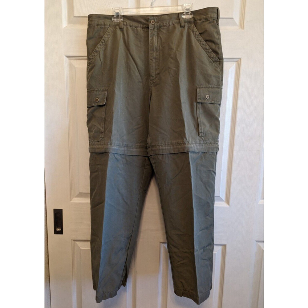 Cabelas Pants Mens 40 Outdoor Convertible Pants to Shorts Brown Hiking Cargo - Picture 11 of 11